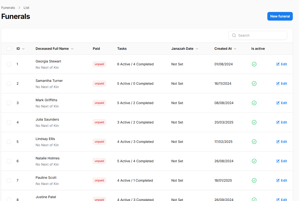 Janazah Funerals Management